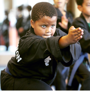My son in action during Kuk Sool Won form training